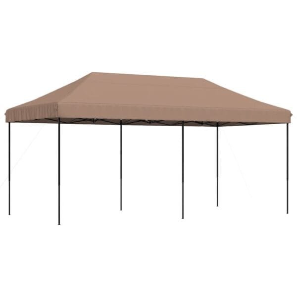 Składany namiot imprezowy typu pop-up, brązowy, 580x292x315 cm - obrazek 2