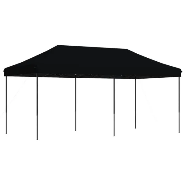 Składany namiot imprezowy typu pop-up, czarny, 580x292x315 cm - obrazek 2