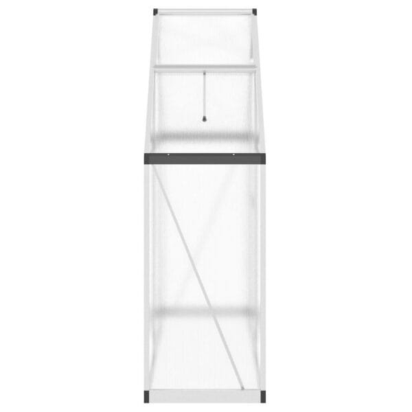 Szklarnia z poliwęglanu, szklarnia ogrodowa 169x58x195  - aluminium - obrazek 4