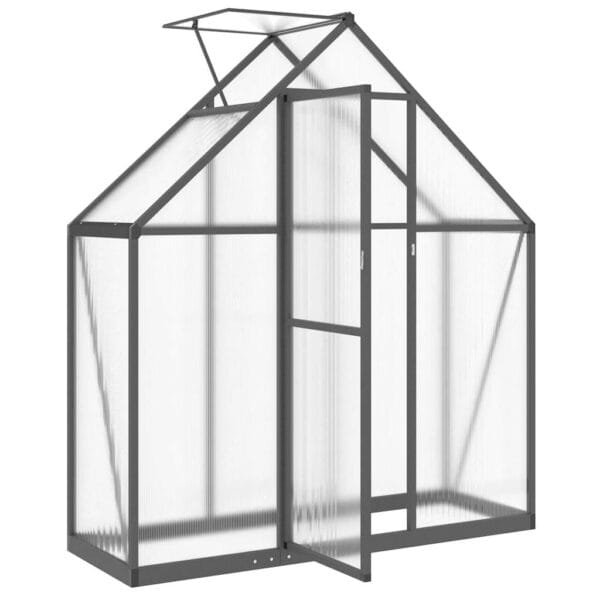 Szklarnia z ramą podstawy, antracyt, 169x58x195 cm, aluminium - obrazek 6