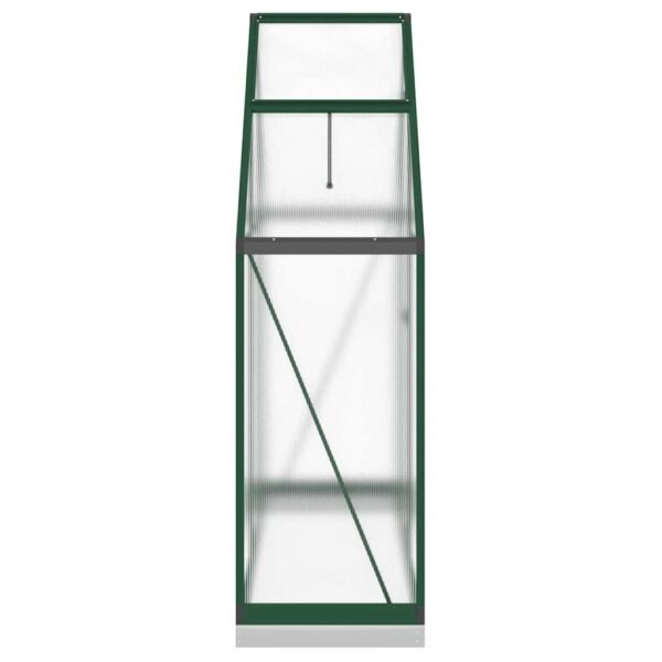 Szklarnia z poliwęglanu, zielona, 169x58x202 cm, aluminium - obrazek 4