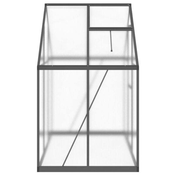 Szklarnia z ramą podstawy, antracyt, 169x114x195 cm, aluminium - obrazek 4