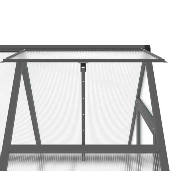 Szklarnia z ramą podstawy, antracyt, 169x114x195 cm, aluminium - obrazek 9