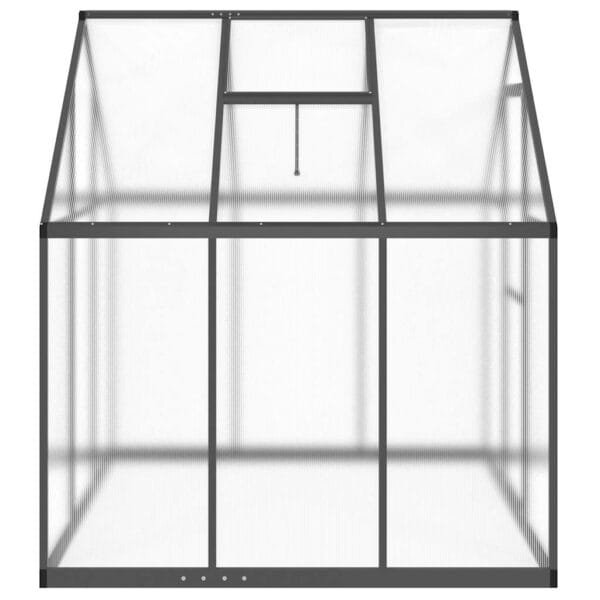 Szklarnia z ramą podstawy, antracyt, 169x169x195 cm, aluminium - obrazek 4