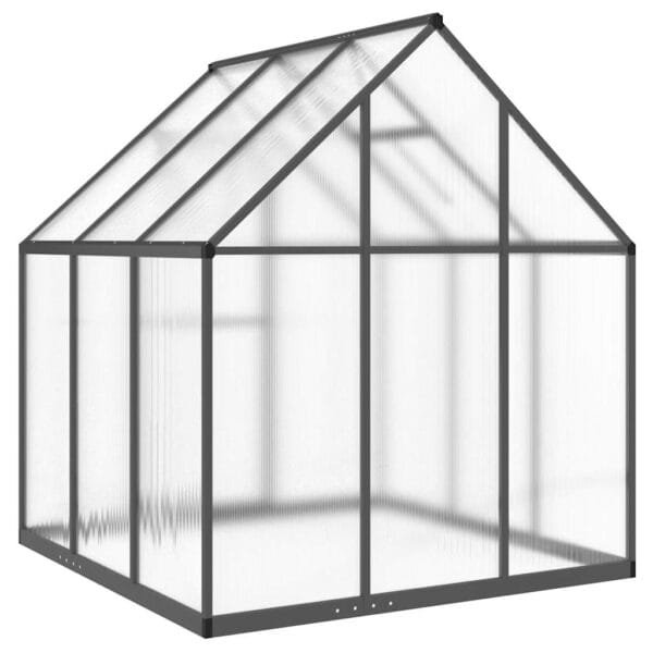Szklarnia z ramą podstawy, antracyt, 169x169x195 cm, aluminium - obrazek 5