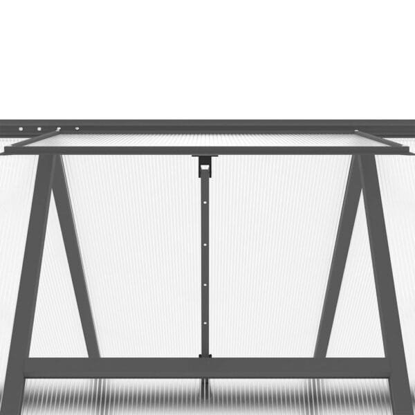 Szklarnia z ramą podstawy, antracyt, 169x169x195 cm, aluminium - obrazek 9