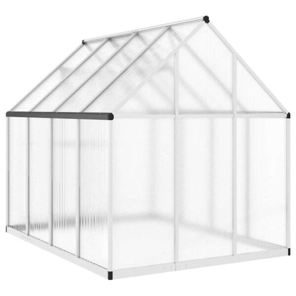 Szklarnia z poliwęglanu, srebrna, 224x169x195 cm, aluminium - obrazek 5