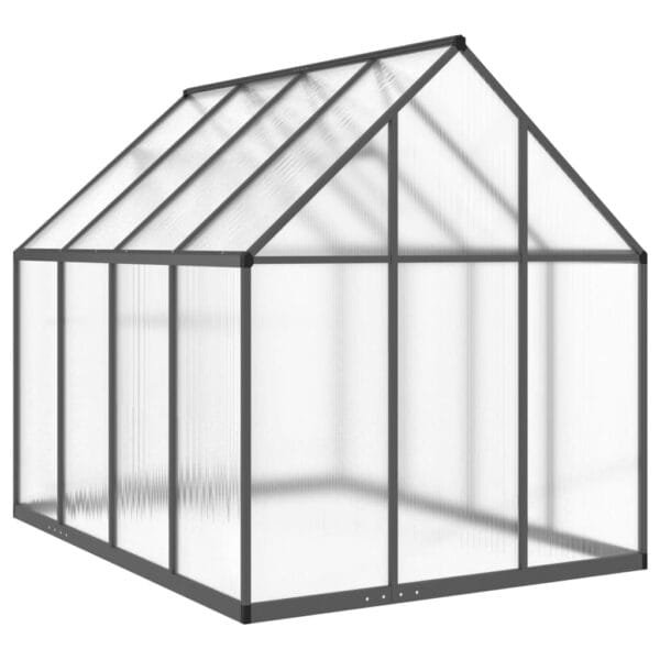 Szklarnia z poliwęglanu antracytowa 224x169x195 cm, aluminiowa rama - obrazek 5