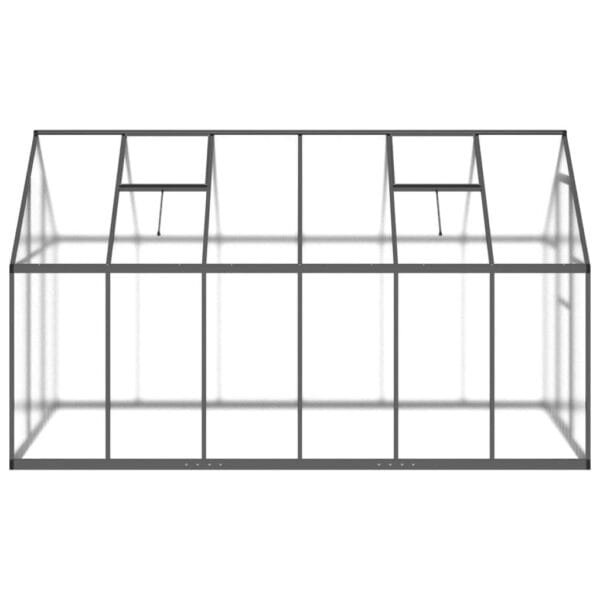 Szklarnia z poliwęglanu antracytowa 334x169x195 cm, aluminiowa rama - obrazek 4