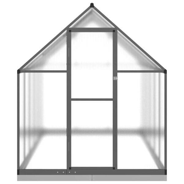 Szklarnia z ramą podstawy, antracyt, 334x169x202 cm, aluminium - obrazek 3