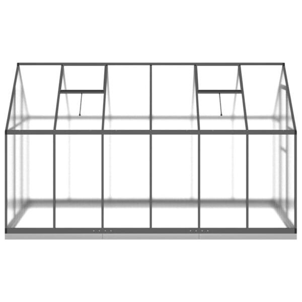 Szklarnia z ramą podstawy, antracyt, 334x169x202 cm, aluminium - obrazek 4