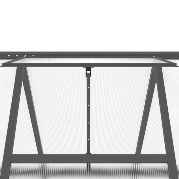 Szklarnia z ramą podstawy, antracyt, 334x169x202 cm, aluminium - obrazek 9