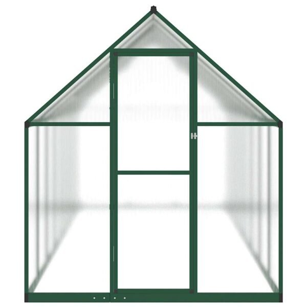Szklarnia z ramą podstawy, zielona, 445x169x195 cm, aluminium - obrazek 3