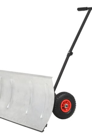 Pług ręczny do odśnieżania, na kółkach, 100 x 44 cm