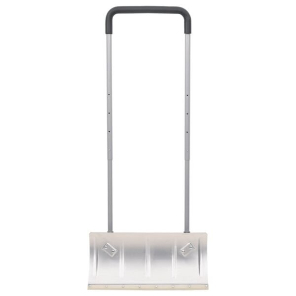 Pług do śniegu z wydłużaną rączką, srebrny, 61 cm, stal - obrazek 2
