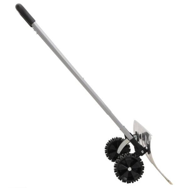 Pług do śniegu z wydłużaną rączką, srebrny, 61 cm, stal - obrazek 3