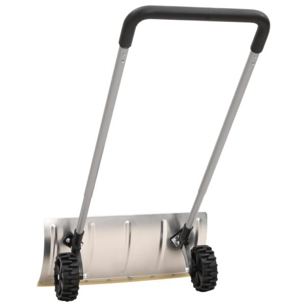 Pług do śniegu z wydłużaną rączką, srebrny, 61 cm, stal - obrazek 4