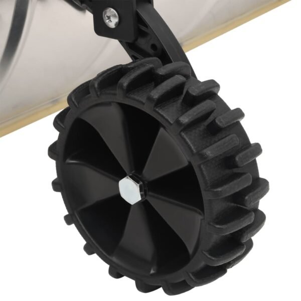 Pług do śniegu z wydłużaną rączką, srebrny, 61 cm, stal - obrazek 6