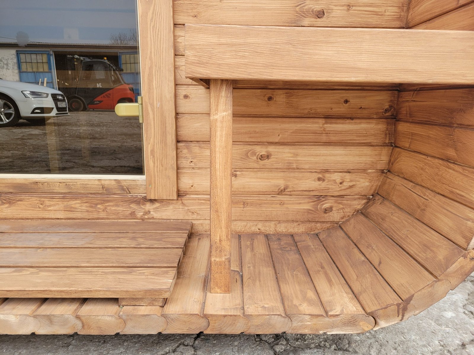 Sauna Ogrodowa QUADRO 340 z tarasem i przedsionkiem – kpl. - obrazek 18