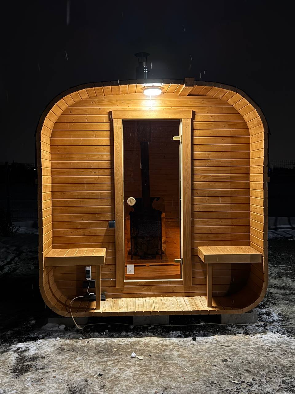 Sauna Ogrodowa QUADRO 340 z tarasem i przedsionkiem – kpl. - obrazek 10