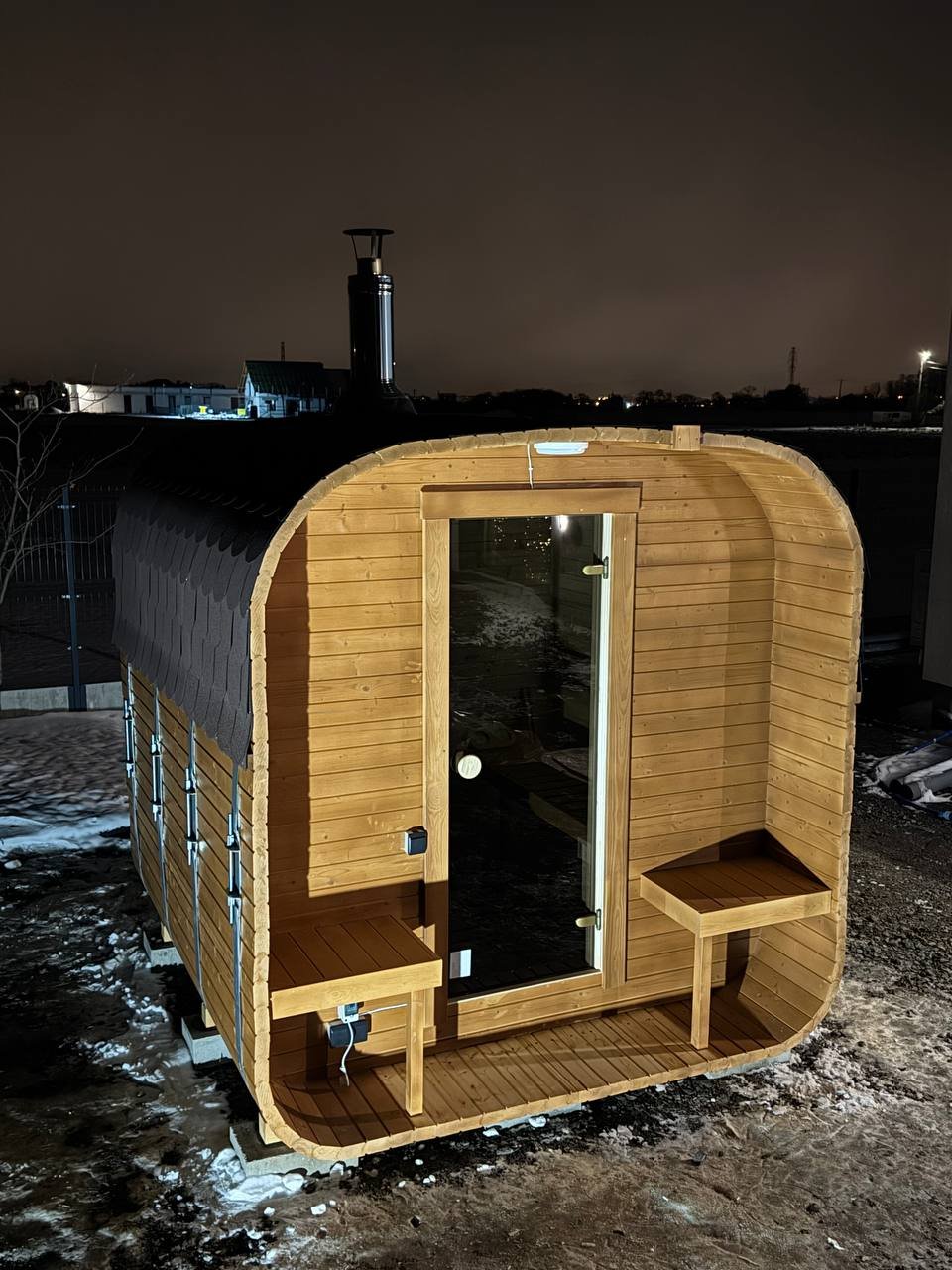 Sauna Ogrodowa QUADRO 340 z tarasem i przedsionkiem – kpl. - obrazek 15