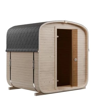 Sauna Ogrodowa QUADRO 180 kompaktowa, drewno, drzwi szklane – kpl. - obrazek 3