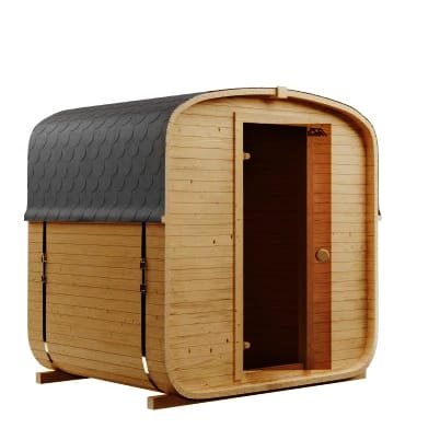 Sauna Ogrodowa QUADRO 180 kompaktowa, drewno, drzwi szklane – kpl. - obrazek 2