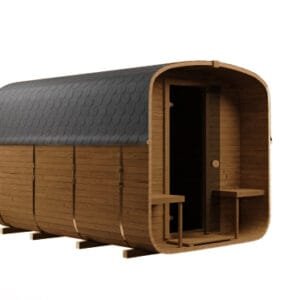 Sauna Ogrodowa QUADRO 340 z tarasem i przedsionkiem – kpl.