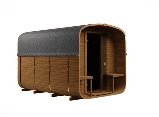 Sauna Ogrodowa QUADRO 340 z tarasem i przedsionkiem – kpl.